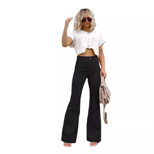 Damen Flared Jeans mit hohem Bund und figurformendem Schnitt EB