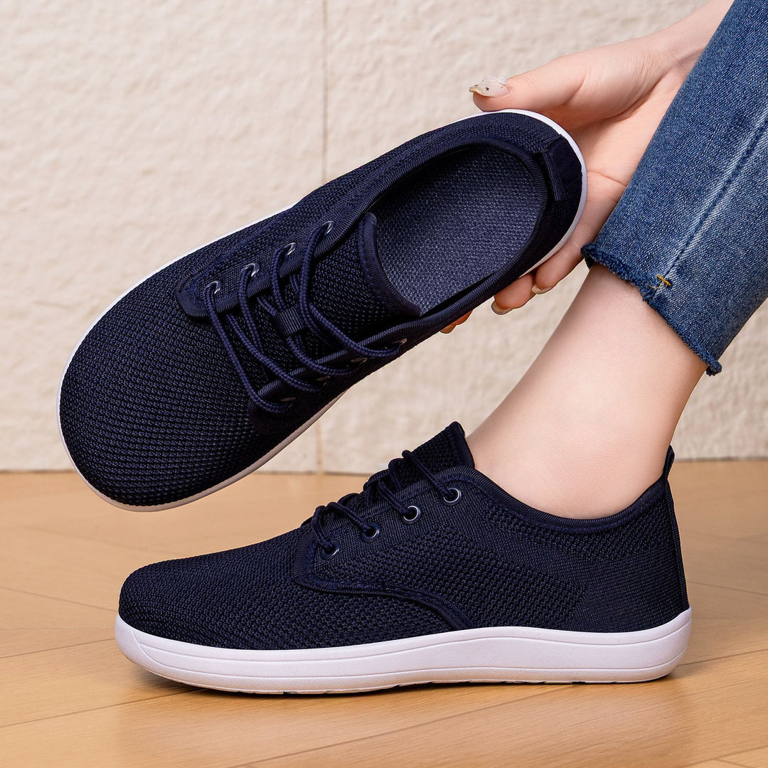 Damen Atmungsaktive Sneaker mit elastischem Lederoberteil EB
