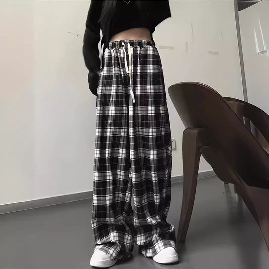 Damen Karottenhose mit Karomuster EB