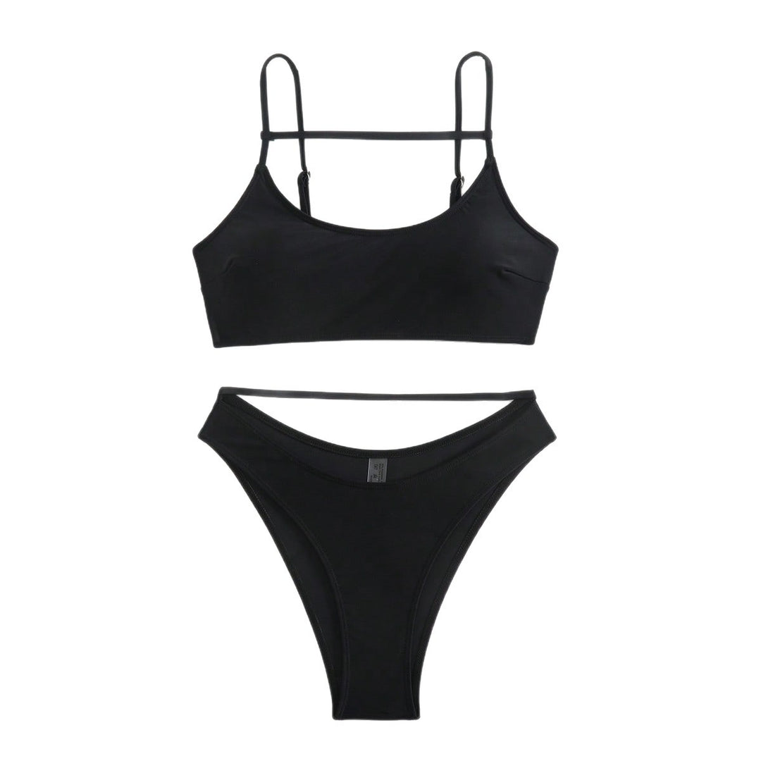 Damen Triangel-Bikini-Set mit innovativem Schnitt und verstellbaren Trägern EB