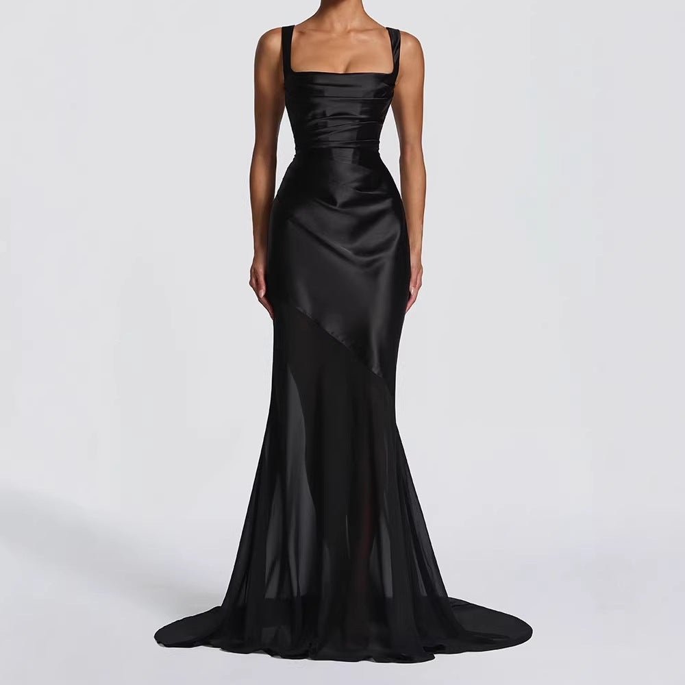 Damen Elegantes Chiffon-Abendkleid mit figurbetontem Schnitt EB