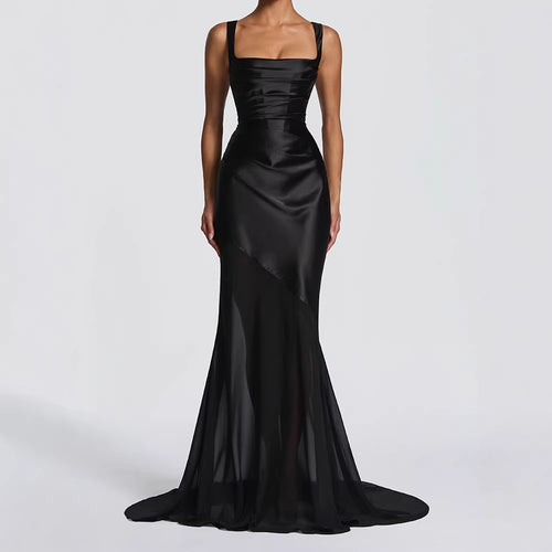 Damen Elegantes Chiffon-Abendkleid mit figurbetontem Schnitt EB