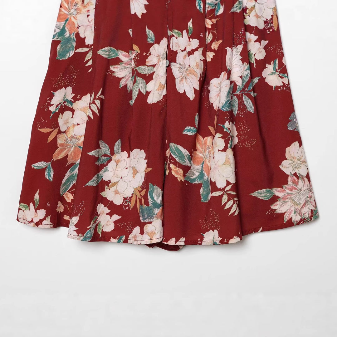 Damen Spaghettiträgerkleid mit floralem Druck und schmeichelndem Schnitt EB