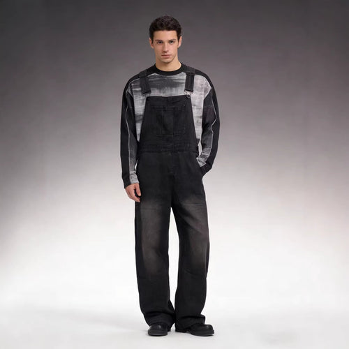 Herren Lässige Baumwoll-Latzhose EB