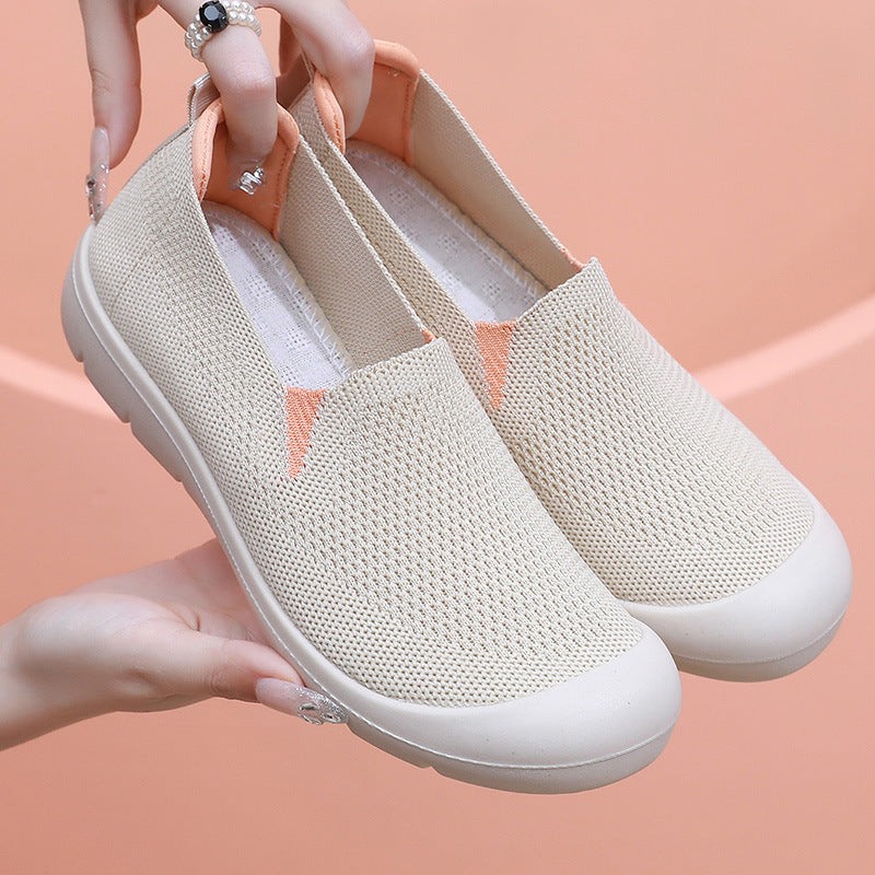 Damen Atmungsaktive Slip-On Sneakers mit flexiblem Einsatz EB