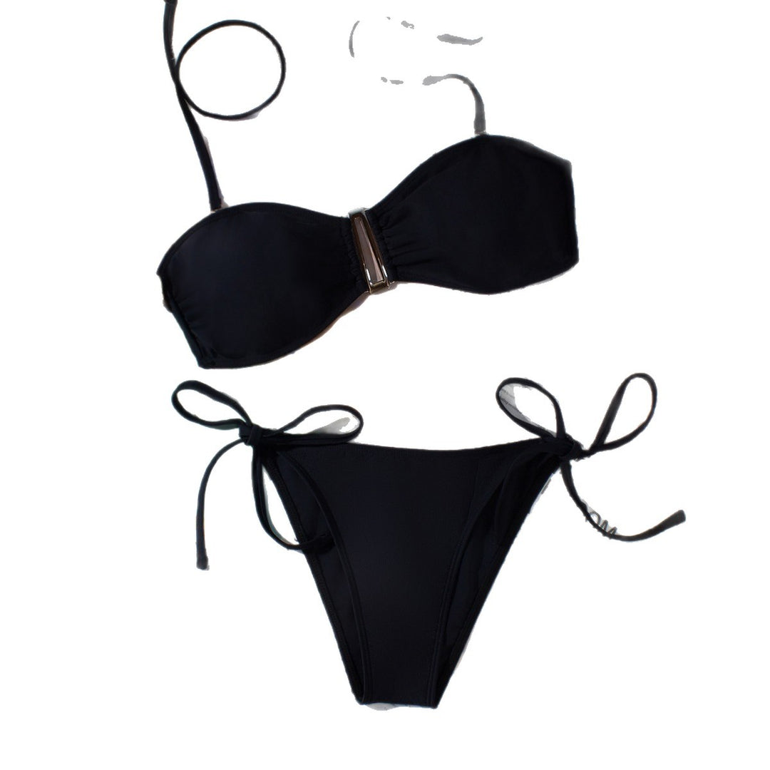 Damen Bandeau-Bikini mit verstellbaren Trägern und eleganten Detail EB