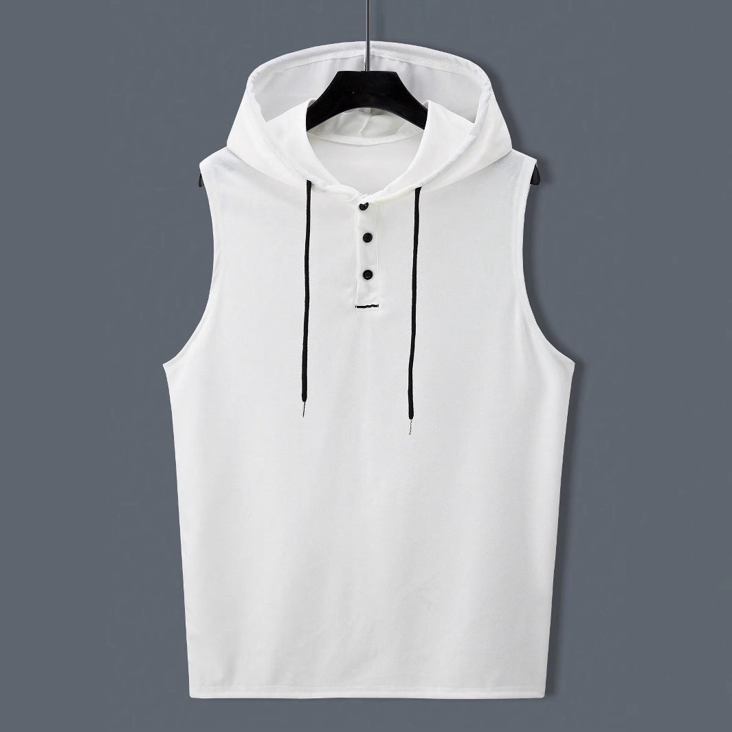 Herren ärmelloses Hoodie-Shirt mit strukturierter Oberfläche EB