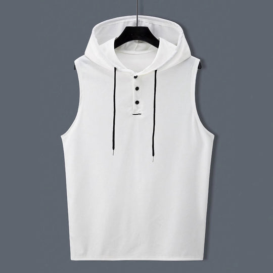 Herren ärmelloses Hoodie-Shirt mit strukturierter Oberfläche EB