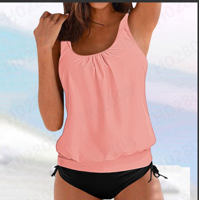 Damen lässiges Top mit gerafftem Saum EB