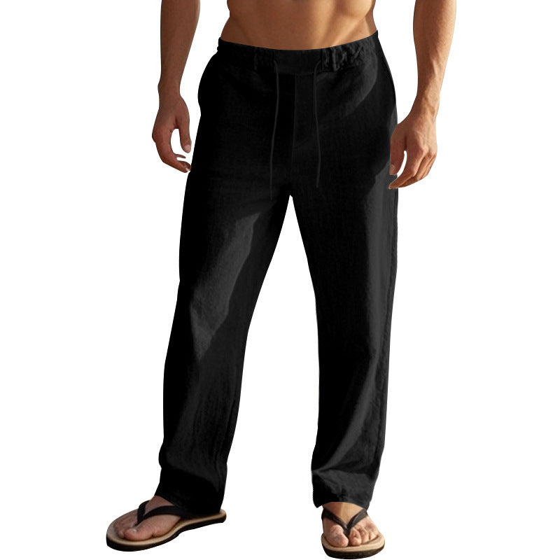 Herren Bequeme Strandhose mit verstellbarem Kordelzug und leichten Materialien EB