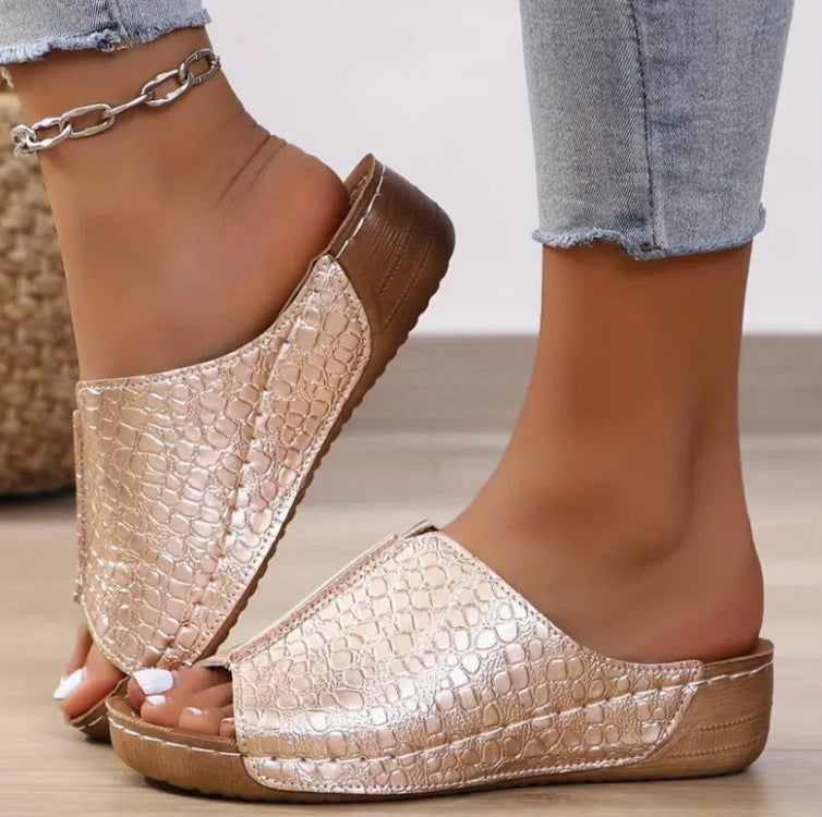 Damen Komfortable Clogs mit Glitzer-Design und anatomischem Fußbett EB