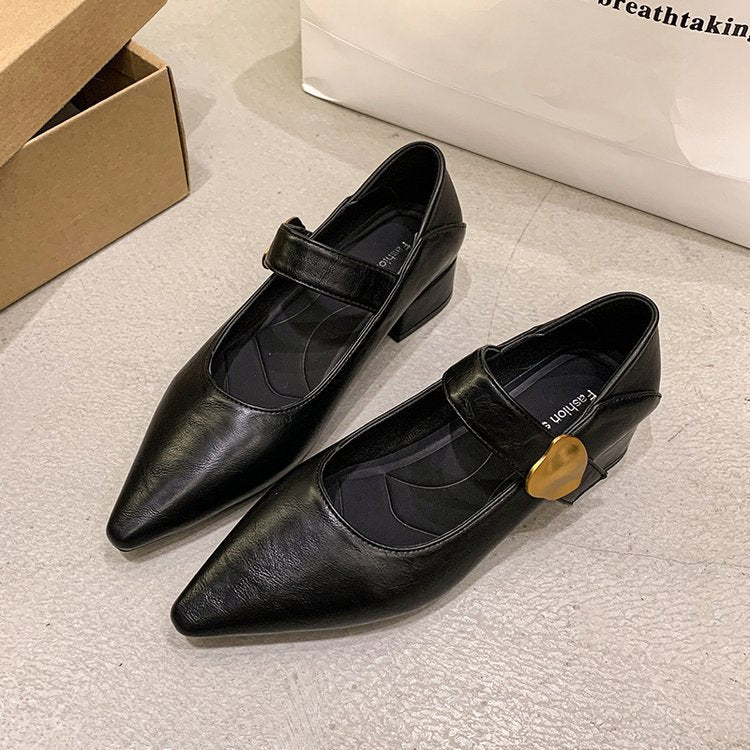 Damen elegante Pumps mit verstellbarem Riemen und edlem Design EB