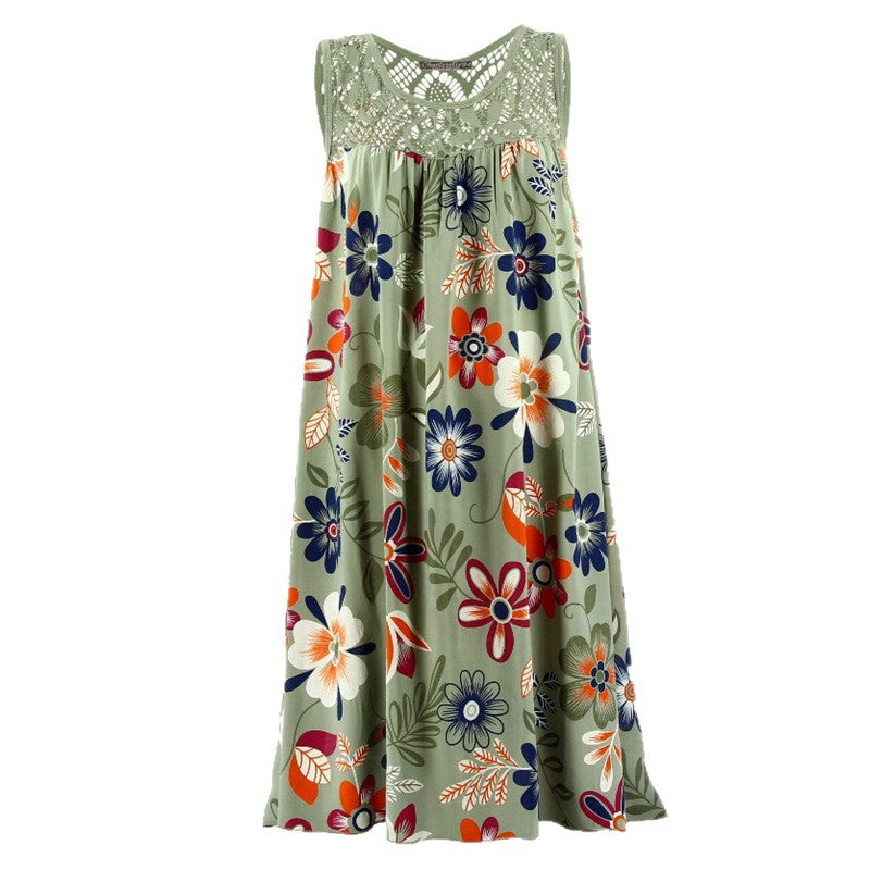 Damen Langkleid mit floraler Spitzenstruktur EB