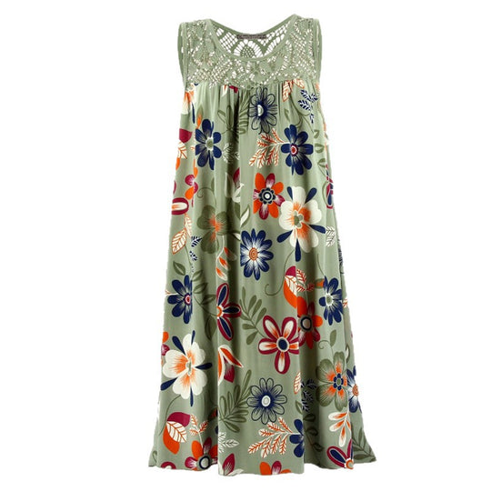 Damen Langkleid mit floraler Spitzenstruktur EB