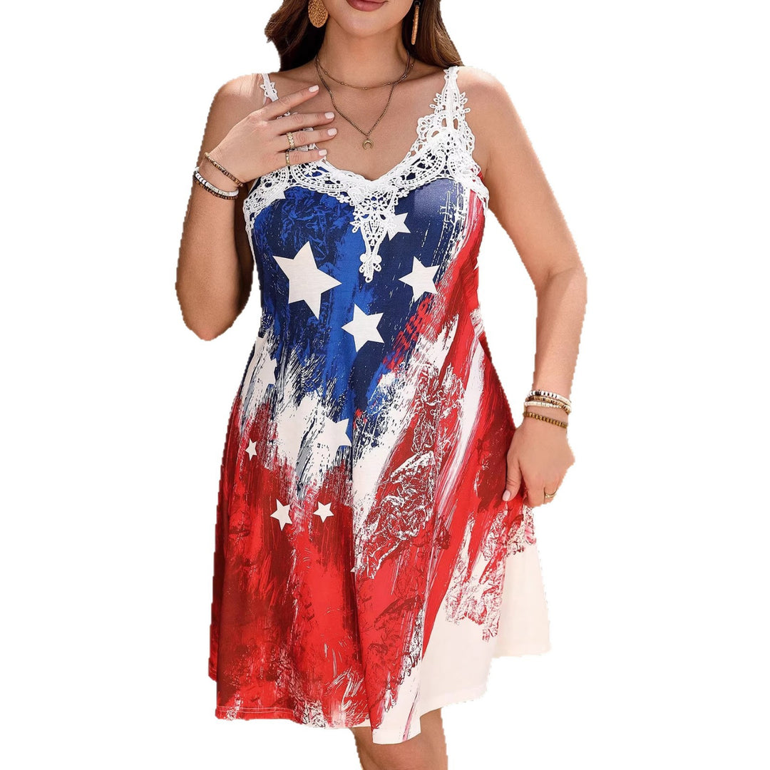 Damen Freizeitkleid mit verzierten Spaghetti-Trägern und traumhaftem Stoff EB