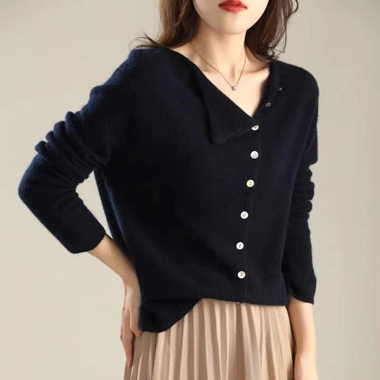 EB | Klassischer Langarmpullover mit Knöpfen