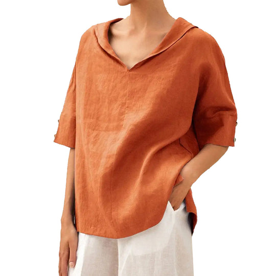 Damen Lässige Bluse mit floralem Muster und modernem Kragen EB