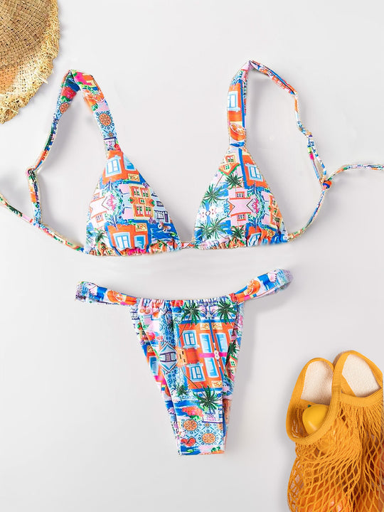 Damen Bikini-Set mit floralem Design EB