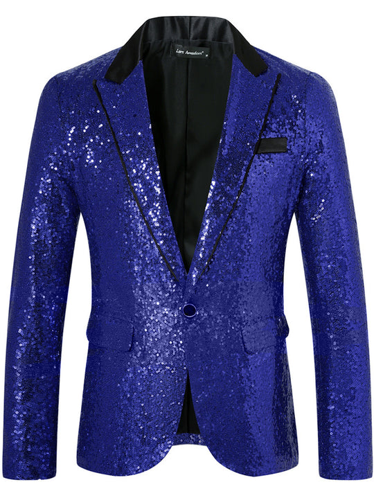 Herren Glamouröser Paillettenblazer EB