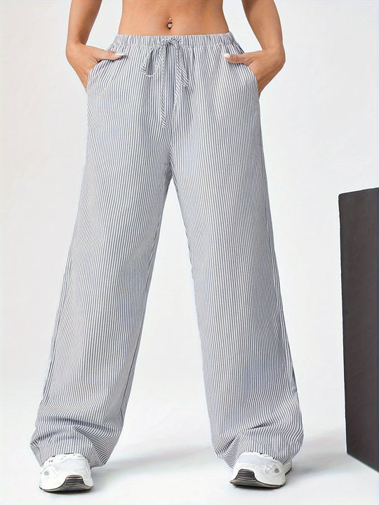Damen weite Sommerhose mit seitlichen Taschen EB
