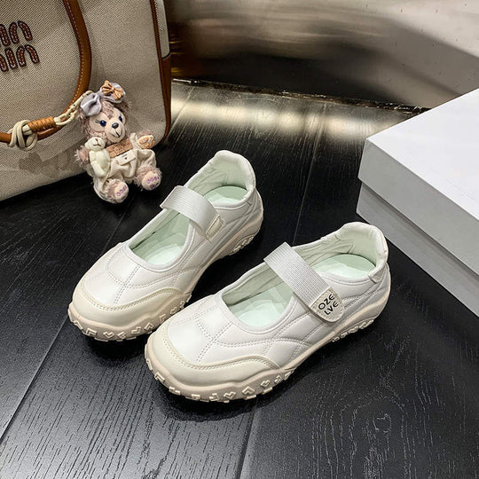Damen Bequeme Sneaker mit elastischem Riemen und rutschfester Sohle EB
