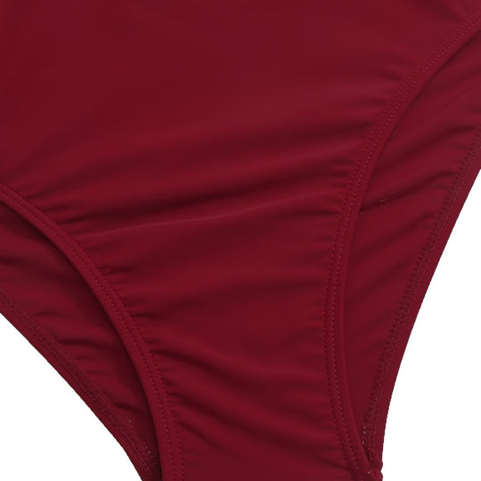 Damen Hochgeschnittener Badeanzug mit künstlerischem Print EB