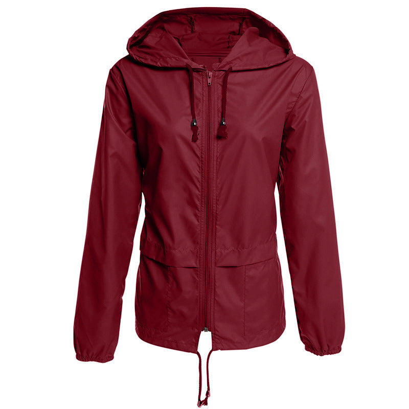 Damen leichte Übergangsjacke mit verstellbarem Kordelzug EB