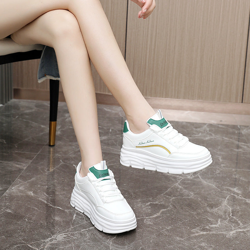 Damen modische Sneakers mit komfortablem Plateau und flexibler Sohle EB