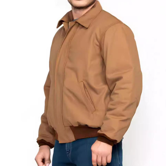 Herren stilvolle Bomberjacke mit praktischen Taschen und elastischem Bund EB