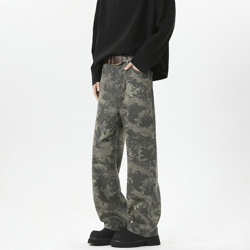 Damen Weitgeschnittene Cargohose mit geschmackvollem Camouflage-Muster EB