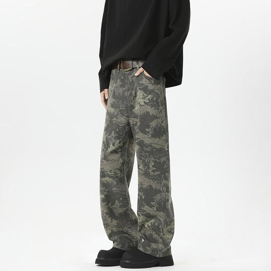 Damen Weitgeschnittene Cargohose mit geschmackvollem Camouflage-Muster EB