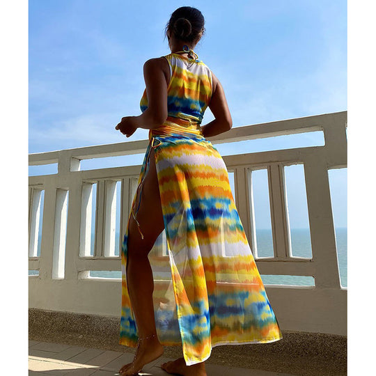 Damen Maxikleid mit trendigem Wickeldesign EB