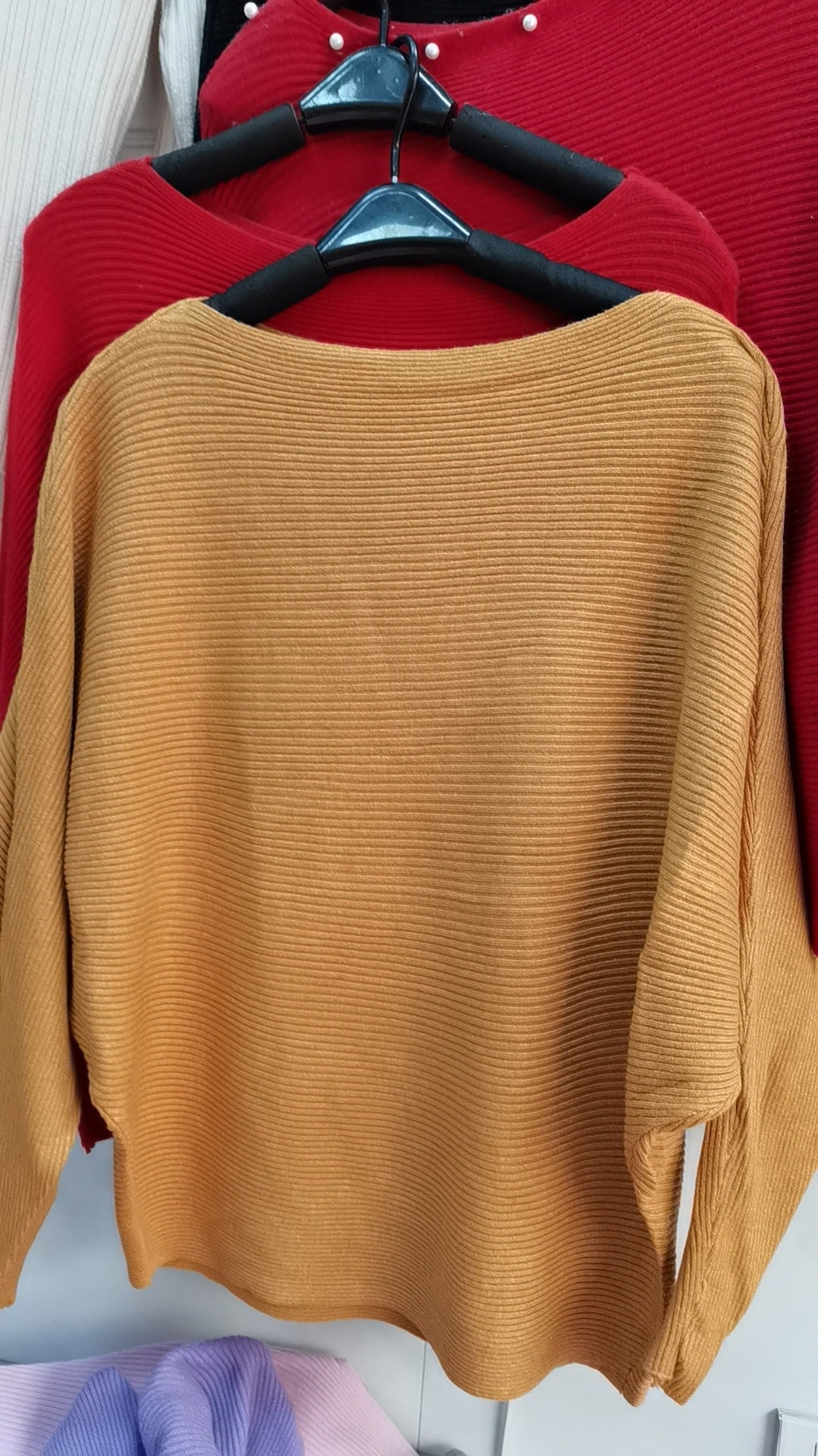 Damen Oversized Strickpullover mit raffiniertem Rippdesign und weitem Schnitt EB