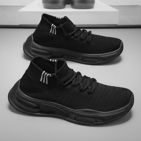 Damen High-Top Sneakers mit atmungsaktivem Strickmaterial und dämpfender Sohle EB