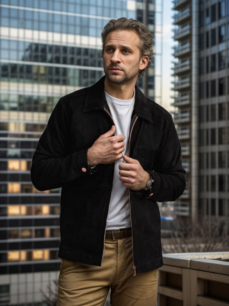 Herren modische und hochwertige Wildlederjacke EB