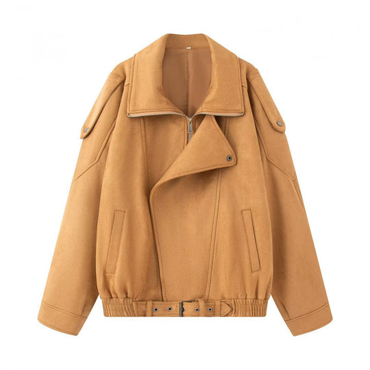 Damen lässige Oversize-Jacke aus hochwertigem Material EB