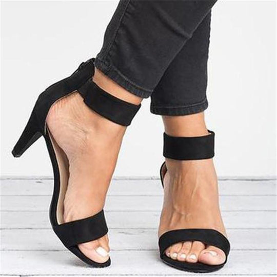 Damen elegante High Heels mit komfortablem Riemen und stiletto Absatz EB