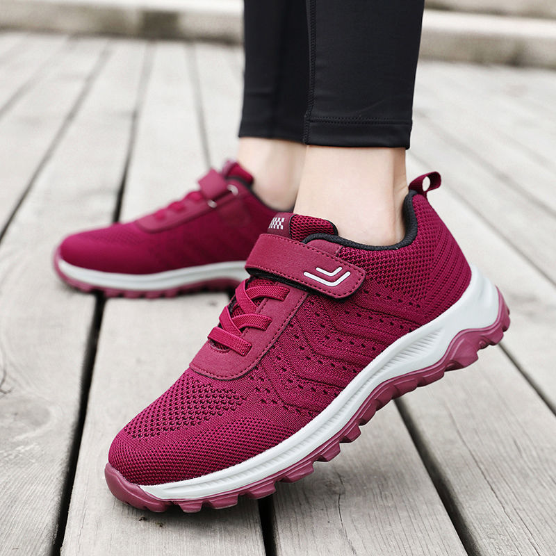 Damen Atmungsaktive Sport-Schuhe mit Klettverschluss und rutschfester Sohle EB