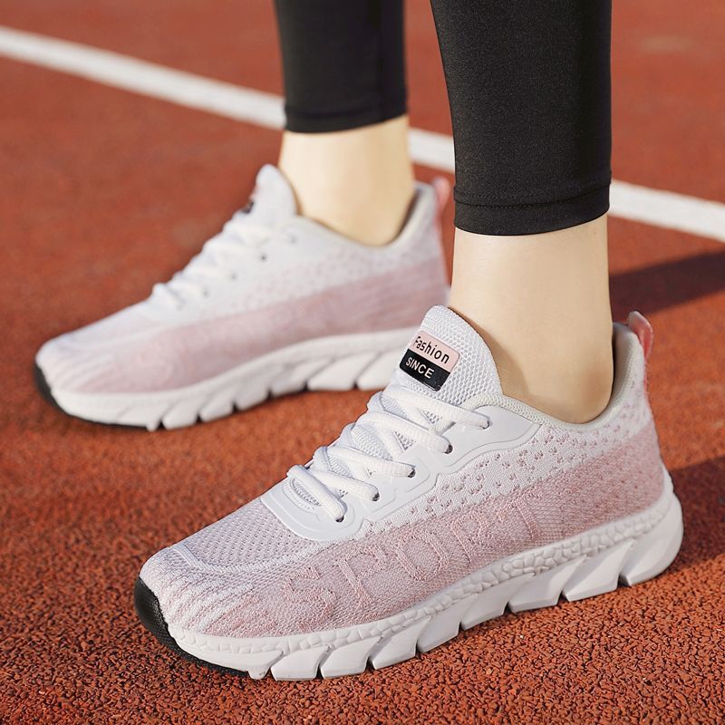 Damen Sportliche Sneakers mit atmungsaktiver Mesh-Oberfläche EB
