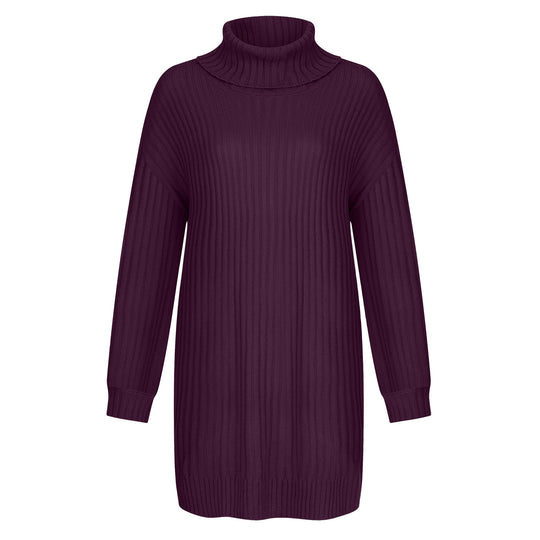Damen Grobstrick Rollkragenpullover im lässigen Schnitt EB