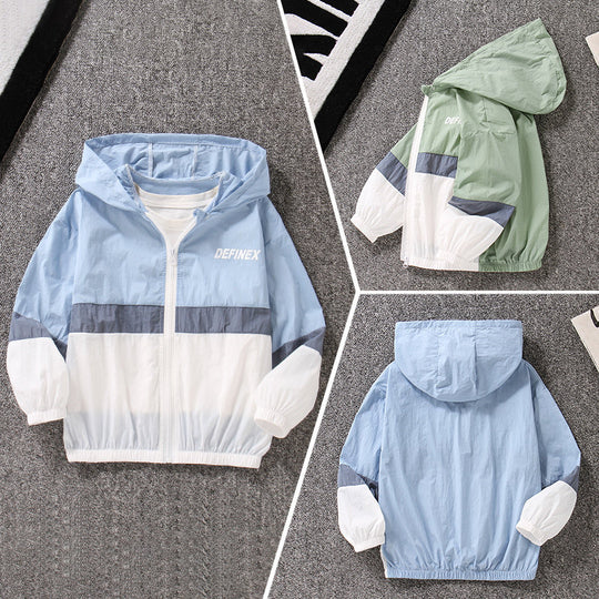 Unisex nan leichte winddichte Kapuzenjacke mit Reißverschluss und elastischen Bündchen  EB
