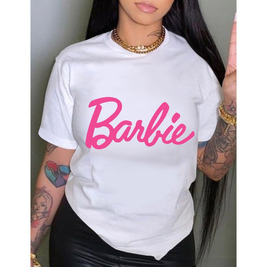Damen T-Shirt mit großem, verspieltem Grafikdruck EB