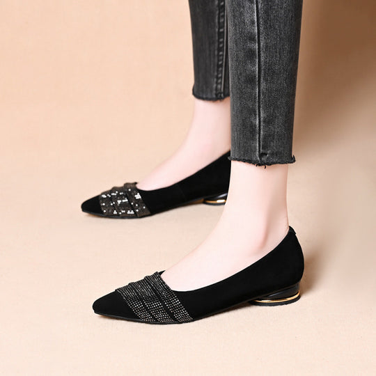 Damen Ballerinas mit funkelnden Applikationen von EB