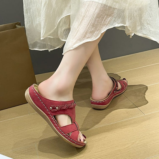 Damen Komfortable Riemchen-Sandalen mit elegantem Design und gepolsterter Sohle EB