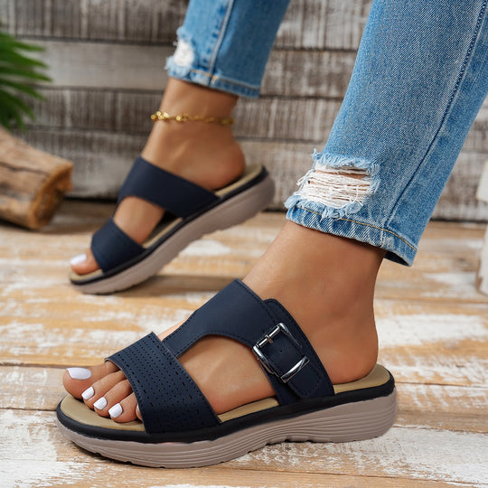 Damen Komfortable Riemchen-Sandalen mit Luftzirkulation EB