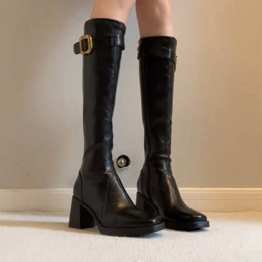 Damen Hochwertige Stiefel mit modernem Knöchelriemen von EB