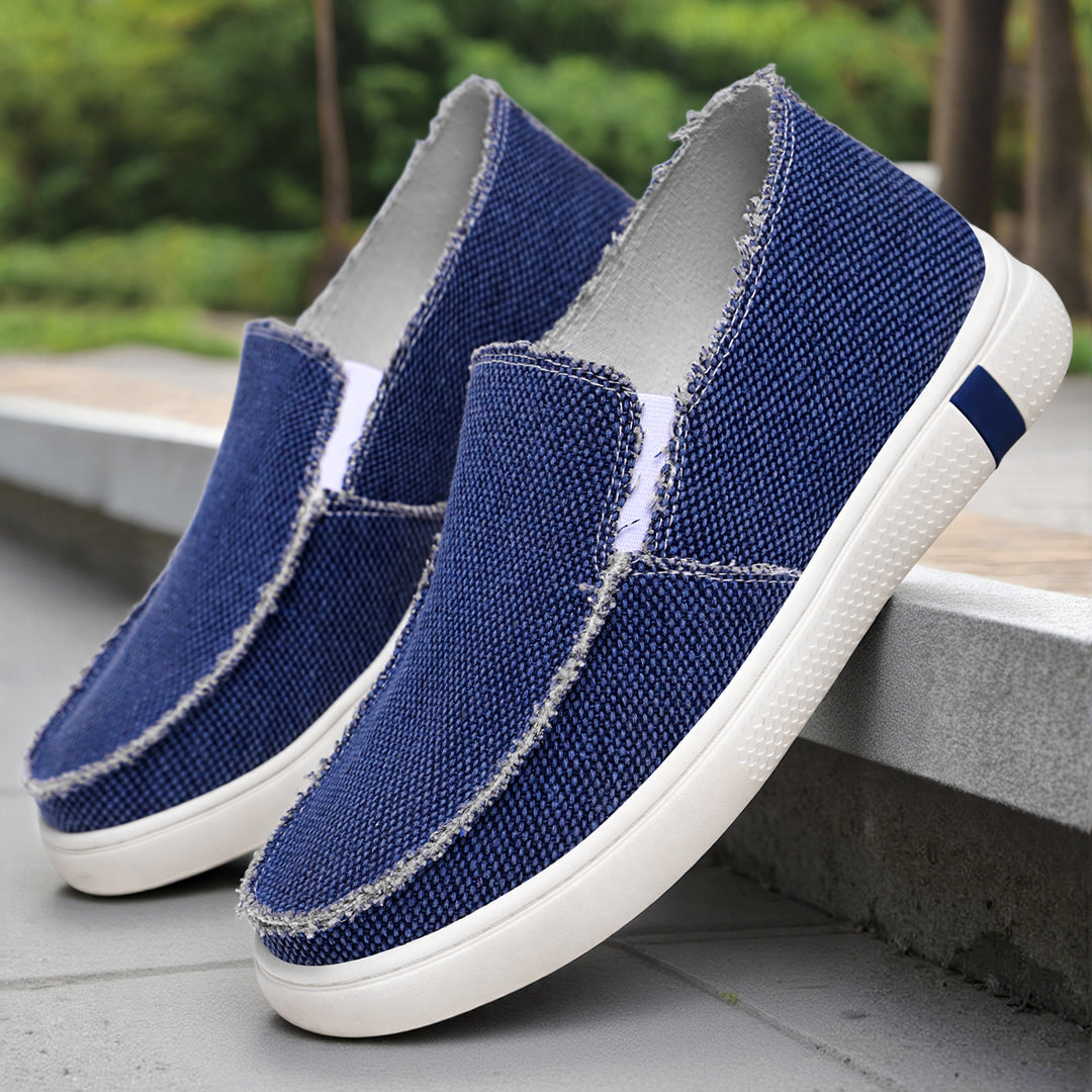 Damen Bequeme Slip-On Sneakers mit modischem Denim-Design EB