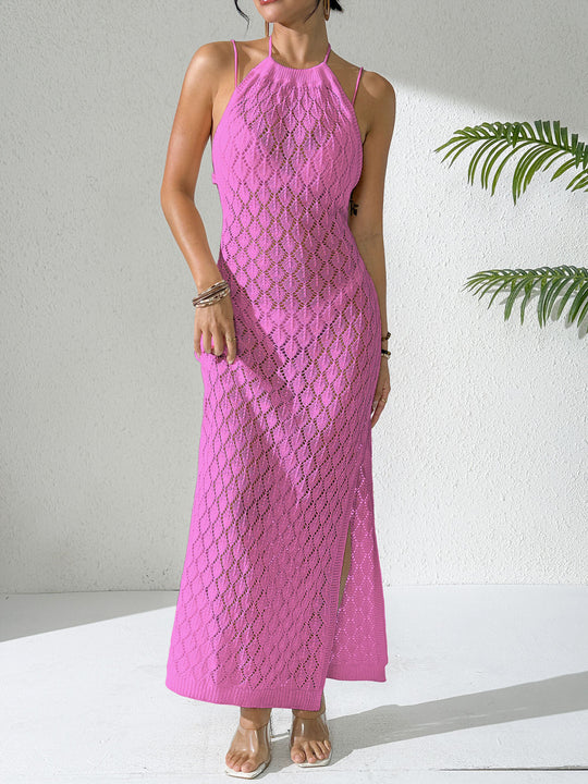 Damen gehäkelter Strandmaxikleid EB