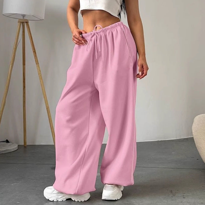 Damen Weite Sporthose mit elastischem Bund EB