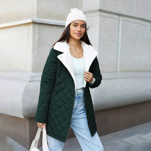 Damen gesteppte Wolljacke EB